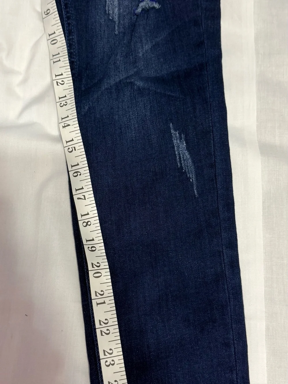 NWT Salvage Size 9 Dark Blue Distressed Jeans